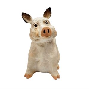 1988 Vintage Universal Statuary Corp Pig Statue Figurine Realistic Eyes USA
